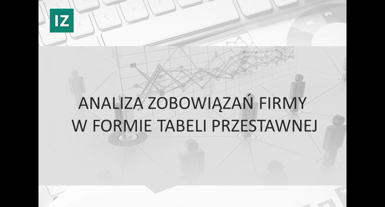 Analiza zobowiązań firmy w formie tabeli przestawnej