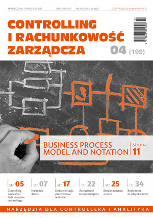 Controlling i Rachunkowość Zarządcza Wydanie 4/2016 - Business process model and notation