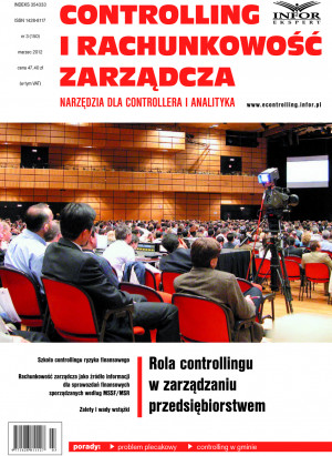 Controlling i Rachunkowość Zarządcza Wydanie 3/2012 - 