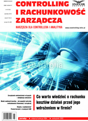 Controlling i Rachunkowość Zarządcza Wydanie 6/2012 - 