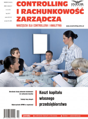 Controlling i Rachunkowość Zarządcza Wydanie 2/2011 - 
