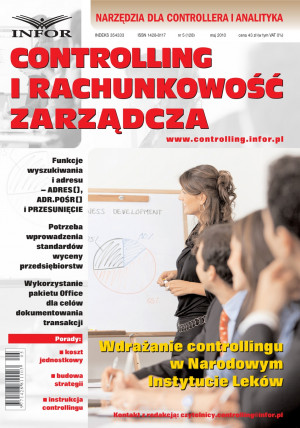 Controlling i Rachunkowość Zarządcza Wydanie 5/2010 - 