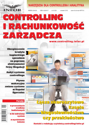 Controlling i Rachunkowość Zarządcza Wydanie 9/2010 - 