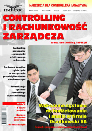 Controlling i Rachunkowość Zarządcza Wydanie 9/2009 - 