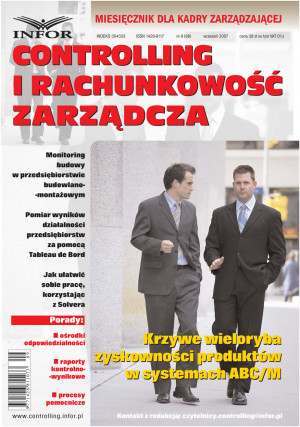 Controlling i Rachunkowość Zarządcza Wydanie 9/2007 - 