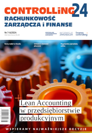 Controlling-24 7-8/2024 - Lean Accounting w przedsiębiorstwie produkcyjnym